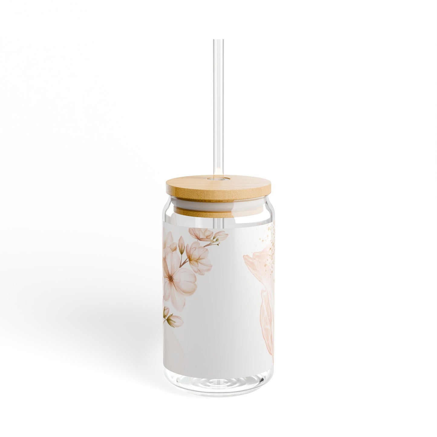 Espresso Yourself Glass Cup with Lid and Straw