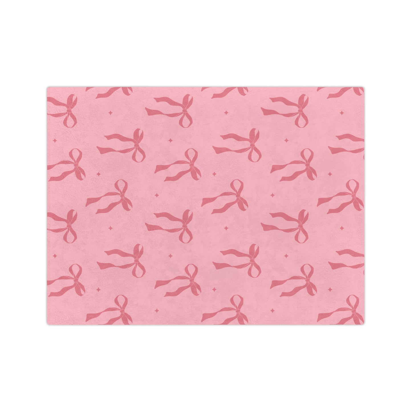 Pink with Pink Bows Microfiber Blanket