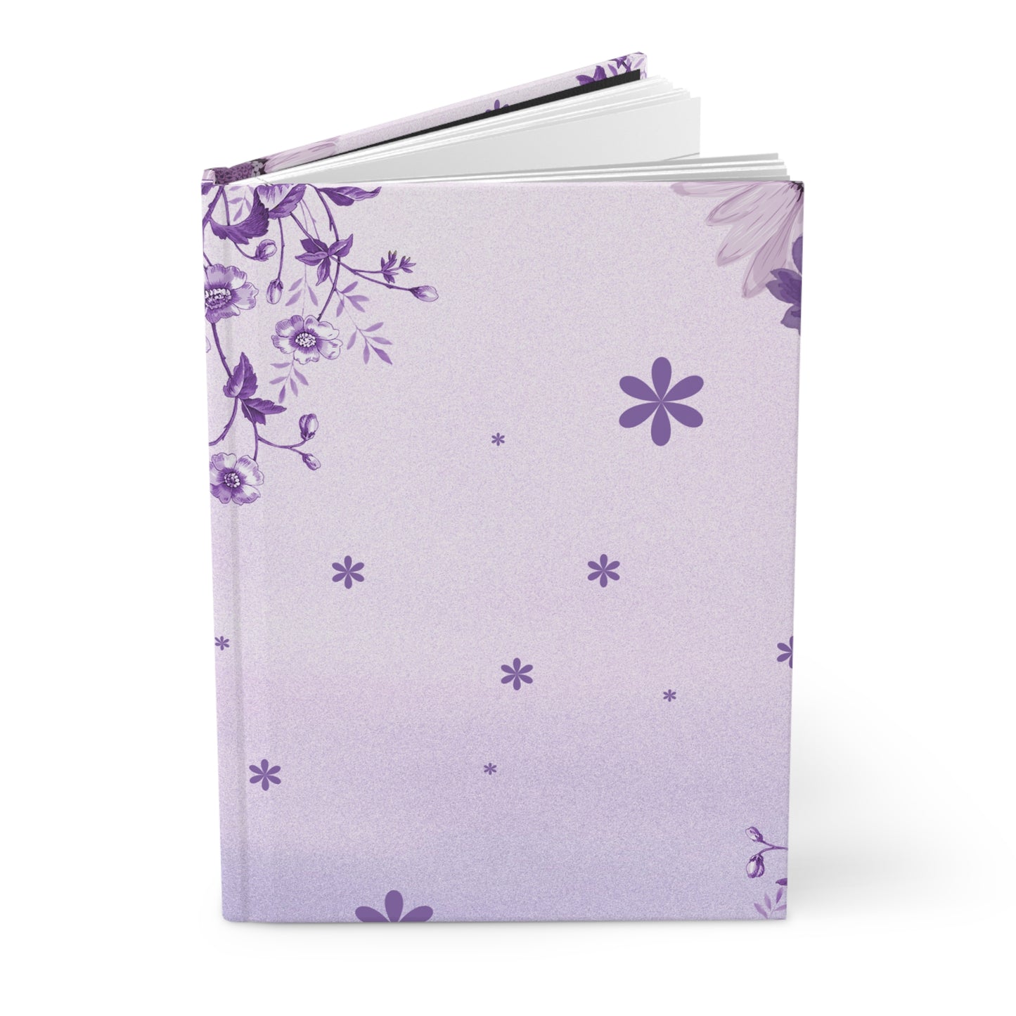 Purple Floral Hardcover Journal