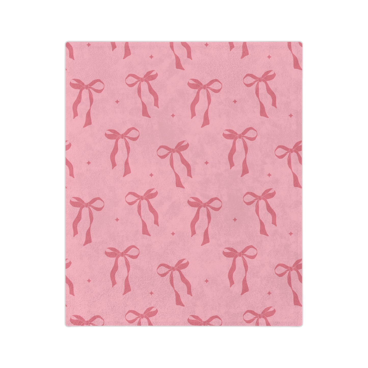 Pink with Pink Bows Microfiber Blanket