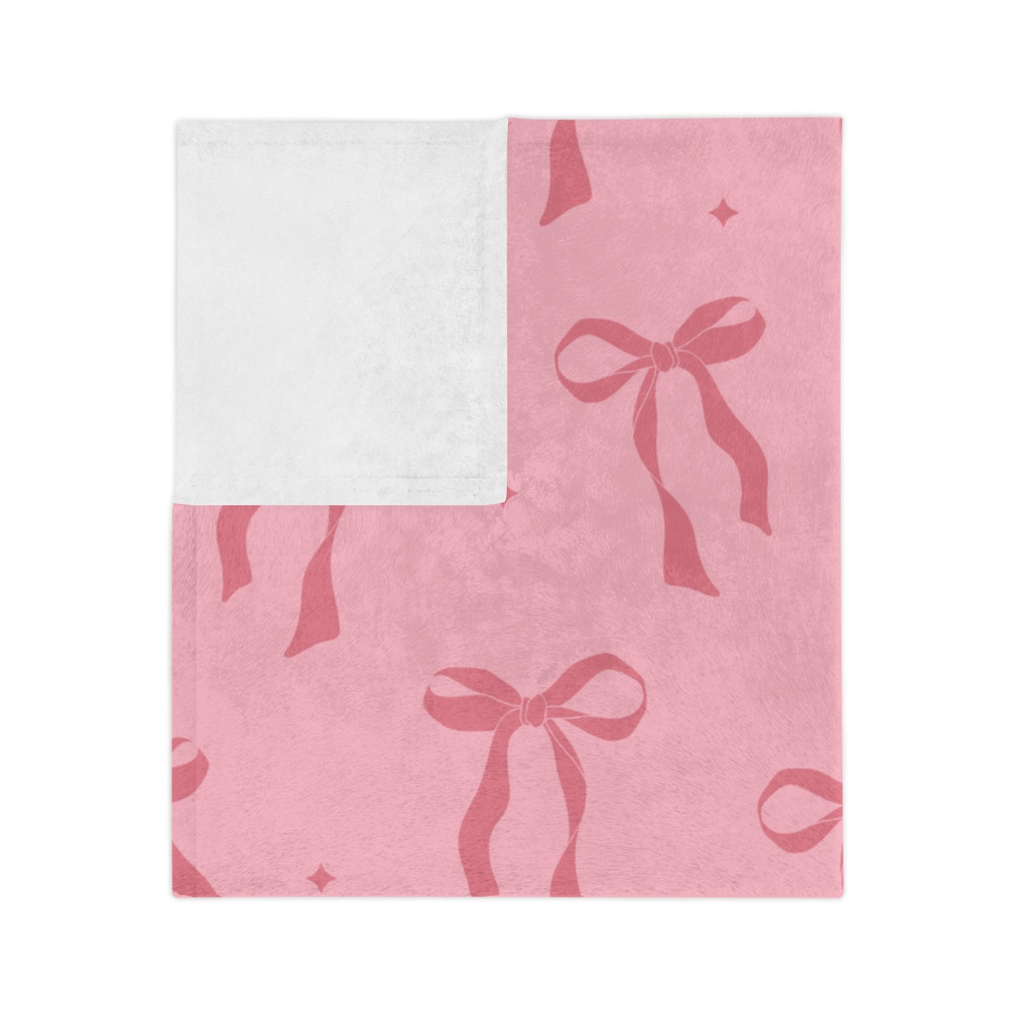 Pink with Pink Bows Microfiber Blanket