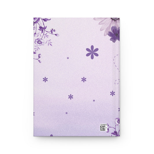 Purple Floral Hardcover Journal