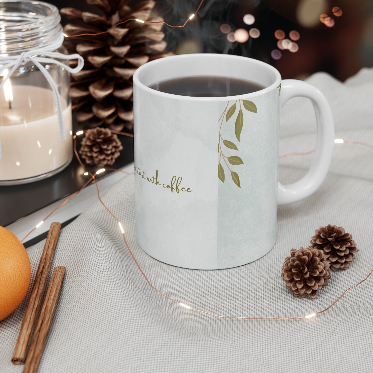 Blue Floral Mug
