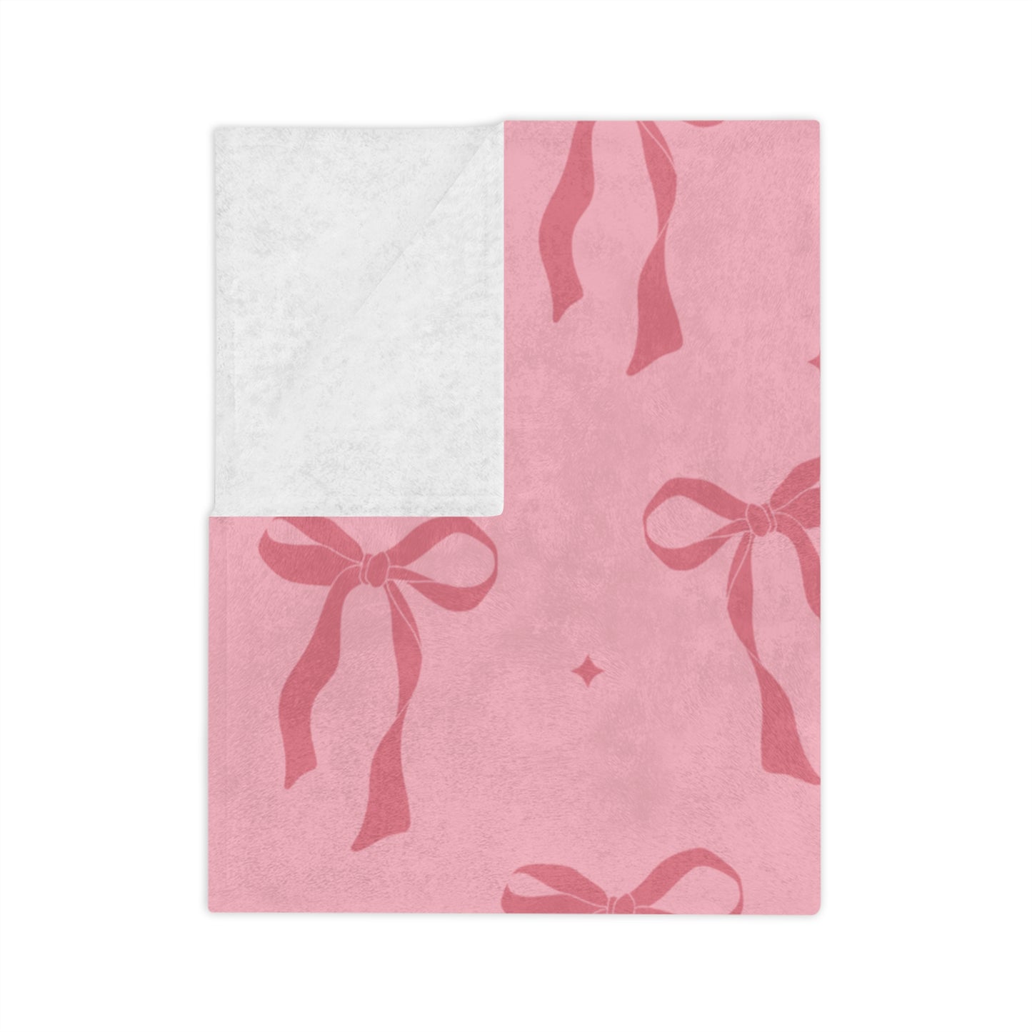Pink with Pink Bows Microfiber Blanket