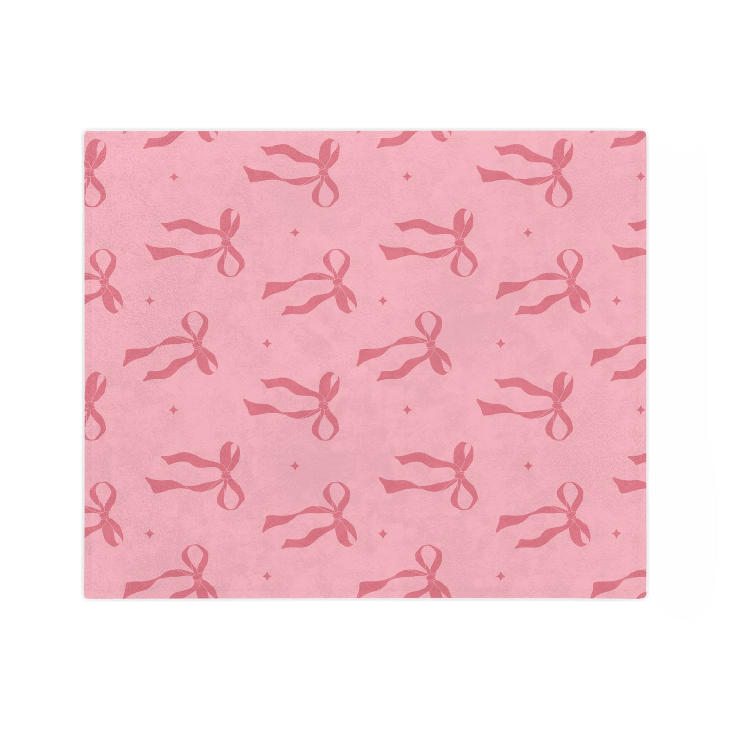 Pink with Pink Bows Microfiber Blanket