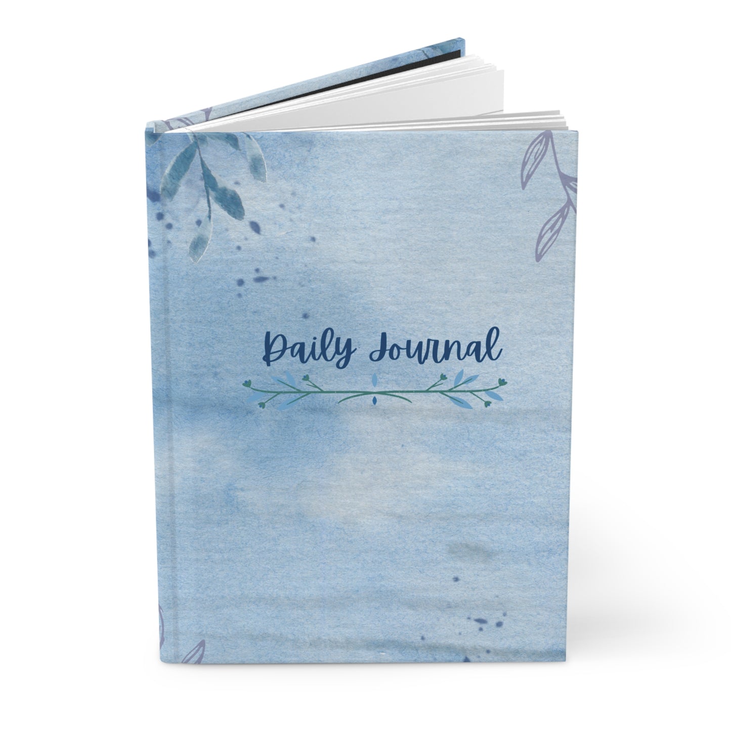 Blue Floral Hardcover Journal