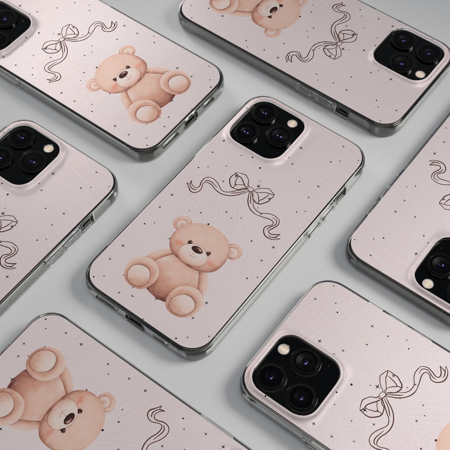 Cute Bear and Bow Phone Case