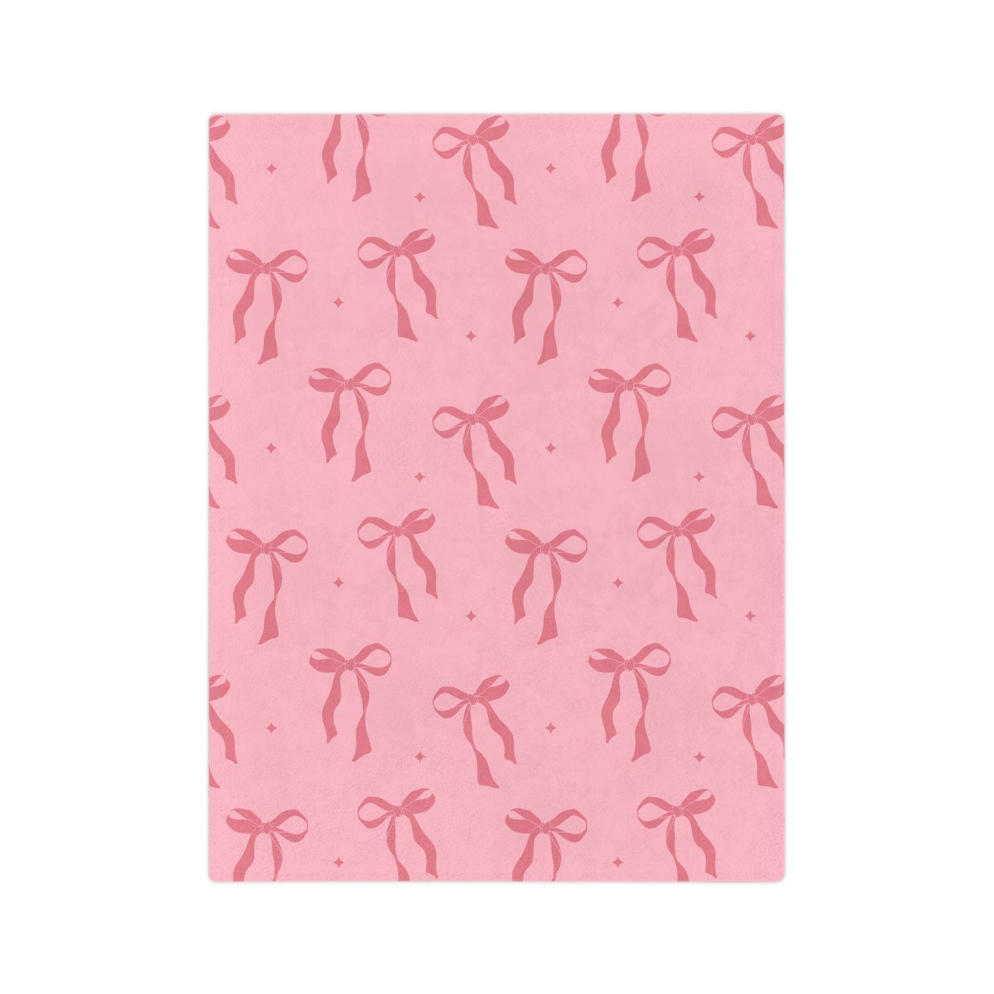 Pink with Pink Bows Microfiber Blanket