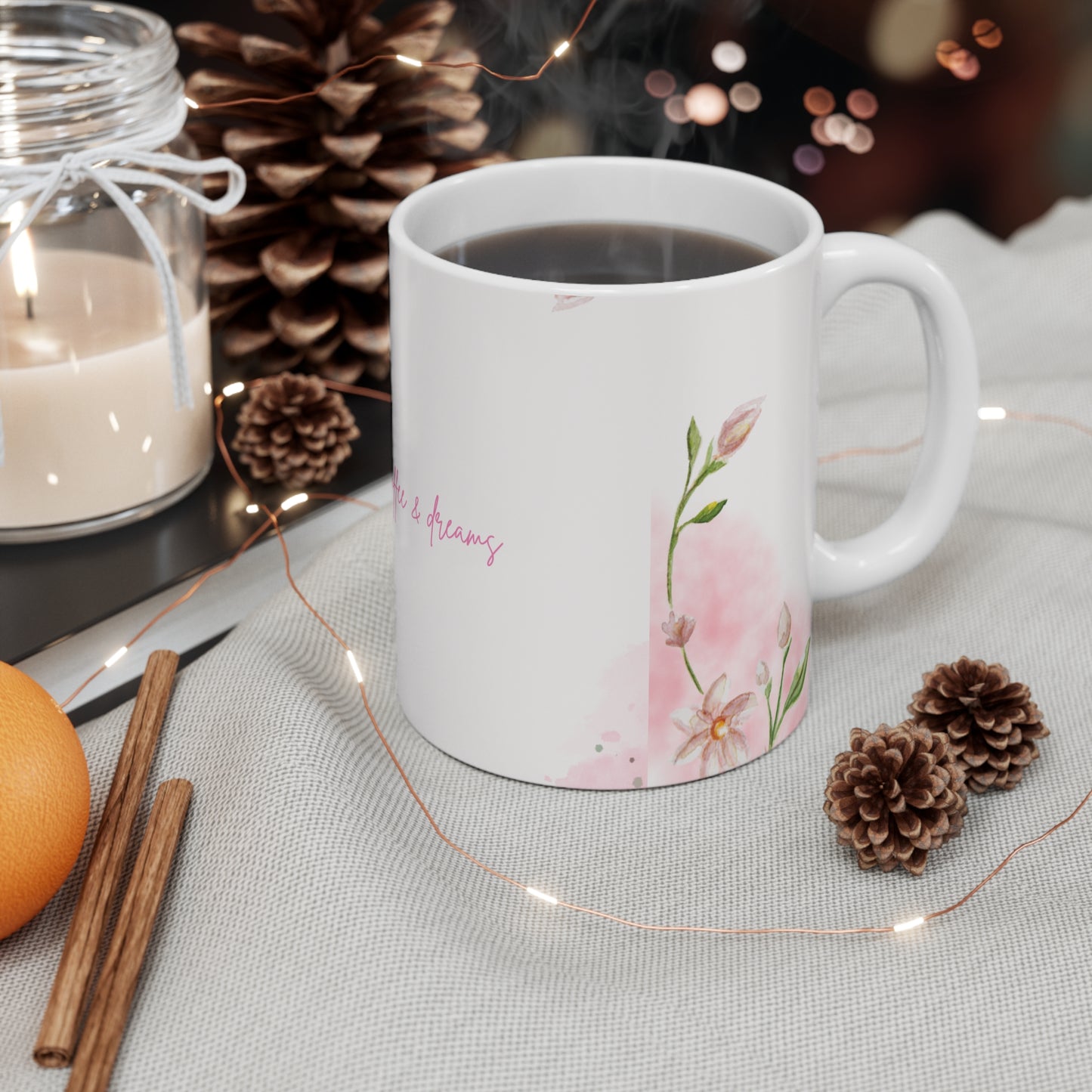 Pink Floral Mug